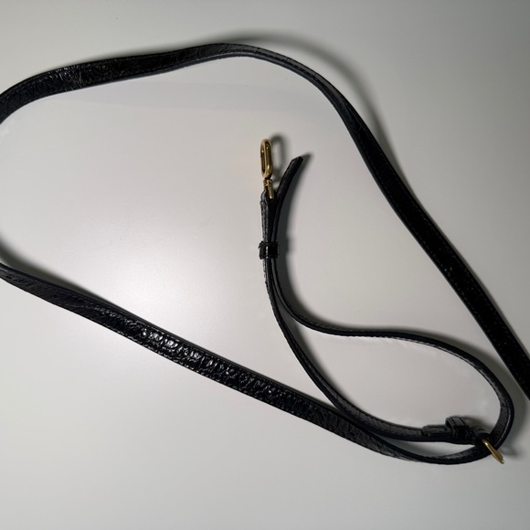 Balenciaga Black Croc Cloud Coin Purse Cross Body Leather Clutch Mini Bag - Picture 6 of 8